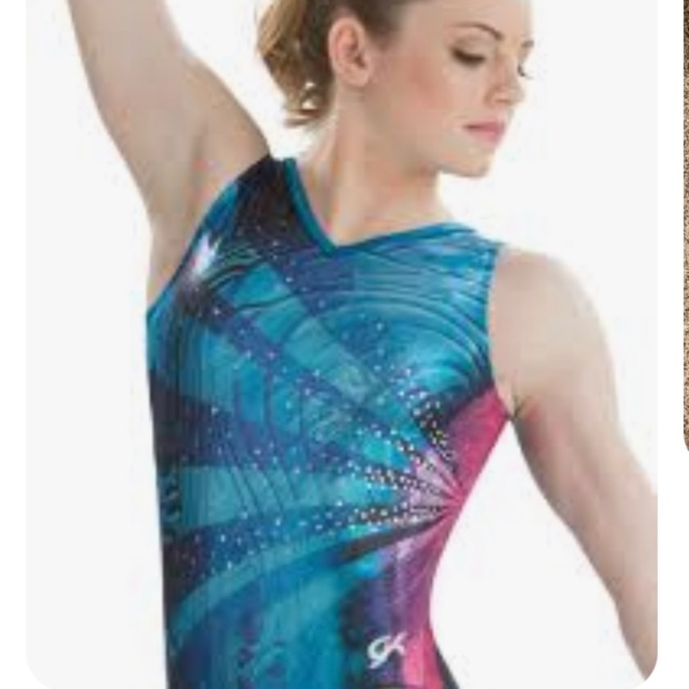 GK •Cirque Du Soleil• Blue/Purple Gymnastics Leotard